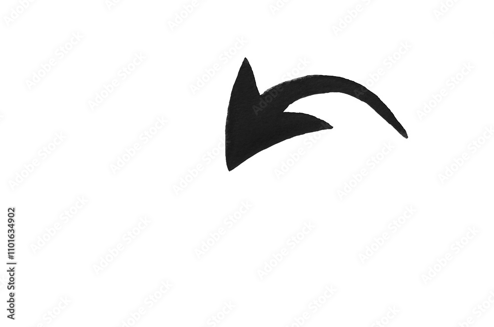 Black arrow isolated on white background Black arrow isolated on white background