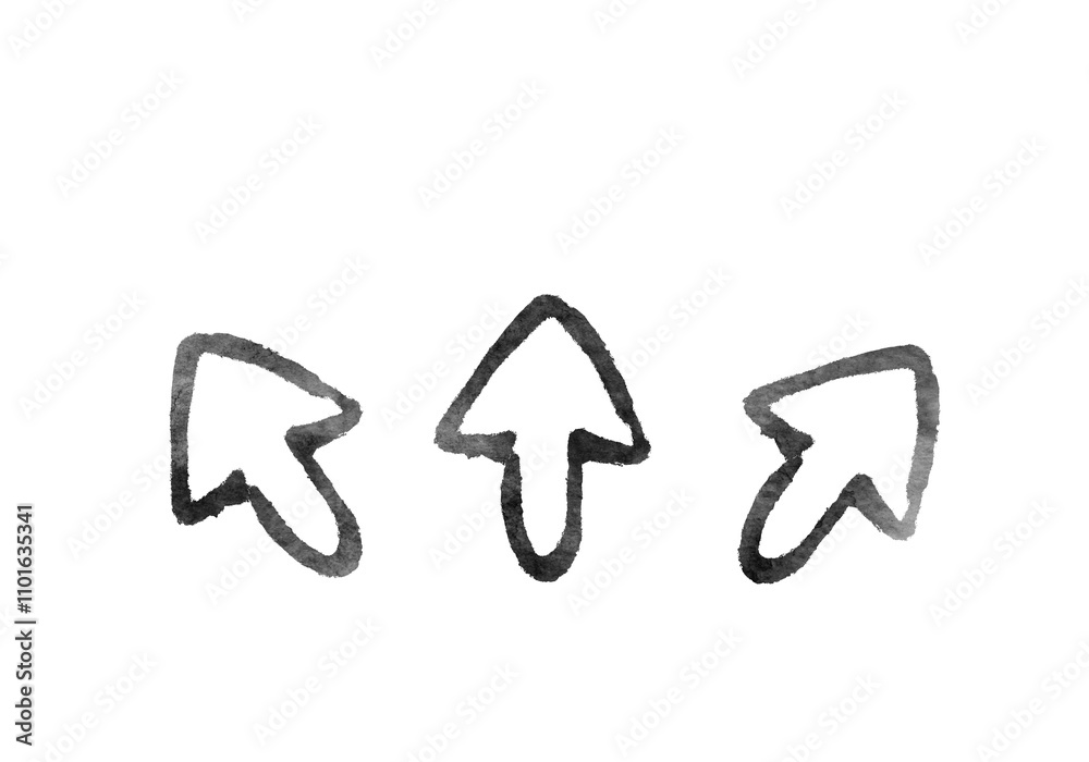 Black arrows isolated on white background Black arrows isolated on white background