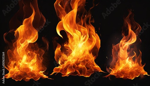 Realistic Fire Flame Effect Bundle with Transparent Background â€“ Premium High-Resolution Set of Fire Flames for Digital Projects, Design, and Graphics. Ideal for Creative and Professional