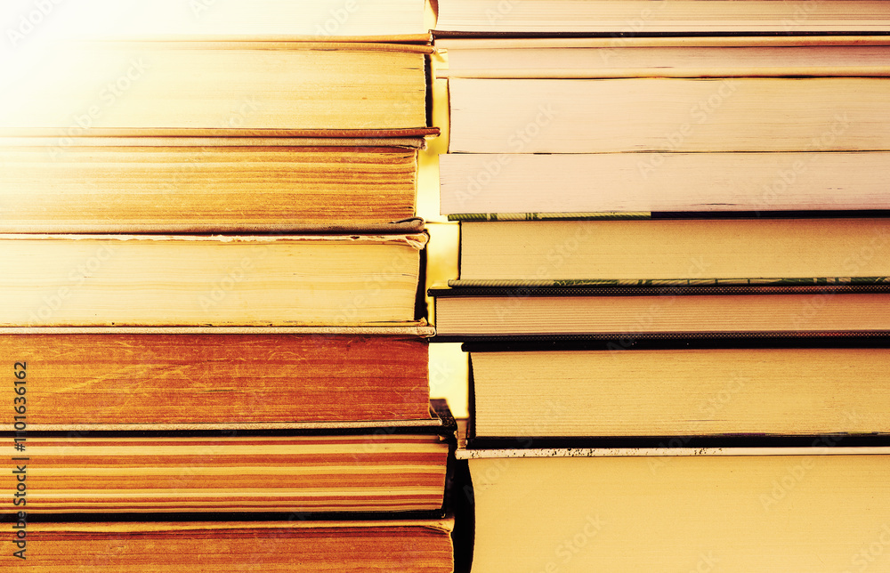 A simple composition of many hardback books. Going back to school. Education. A simple composition of many hardback books. Going back to school. Education.