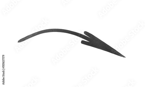Black arrow isolated on white background