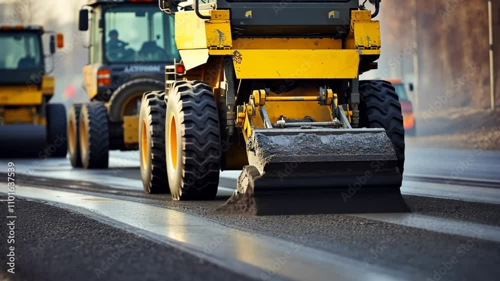 road roller on the road road roller on the road