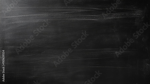 Vintage chalkboard texture, weathered black surface, subtle chalk residue, horizontal composition, nostalgic classroom ambiance, slight imperfections, dramatic lighting, educational backdrop photo