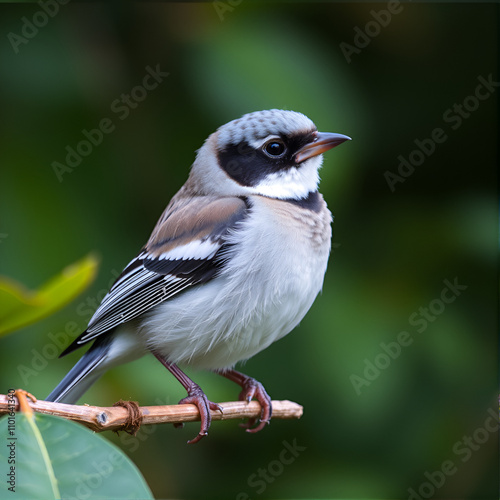 AI generator image of akura Java sparrow,Java sparrow, Java finch,Lonchura oryzivora(Estrildidae) Lives in pairs or herds in grasslands, agricultural areas.and where people live Their food is grain photo