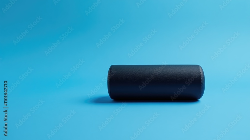 Foam Roller on Blue Background Designed for Myofascial Release and Fitness Routines Ideal for Gym Use and Recovery Sessions Foam Roller on Blue Background Designed for Myofascial Release and Fitness Routines Ideal for Gym Use and Recovery Sessions