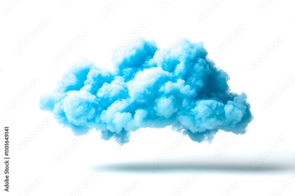 A fluffy blue cloud floats above a smooth surface, creating a serene and dreamy atmosphere. A fluffy blue cloud floats above a smooth surface, creating a serene and dreamy atmosphere.