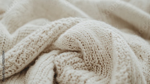 Cozy Knit Blanket Texture Close-up