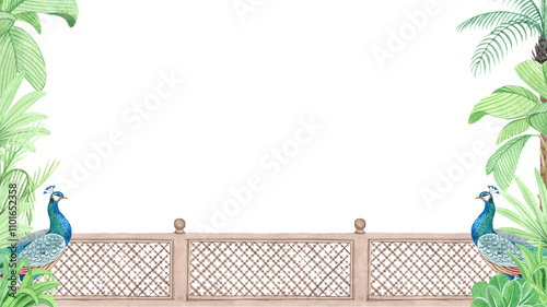 Bild auf Leinwand Frame Historic floral beauty Mughal Garden