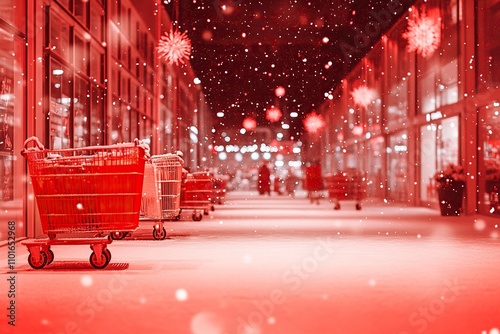 title picture for a blog post covering measures to increase online visibility during christmas, red elements symbolozing the Kaufland Global Marketplace,  photo