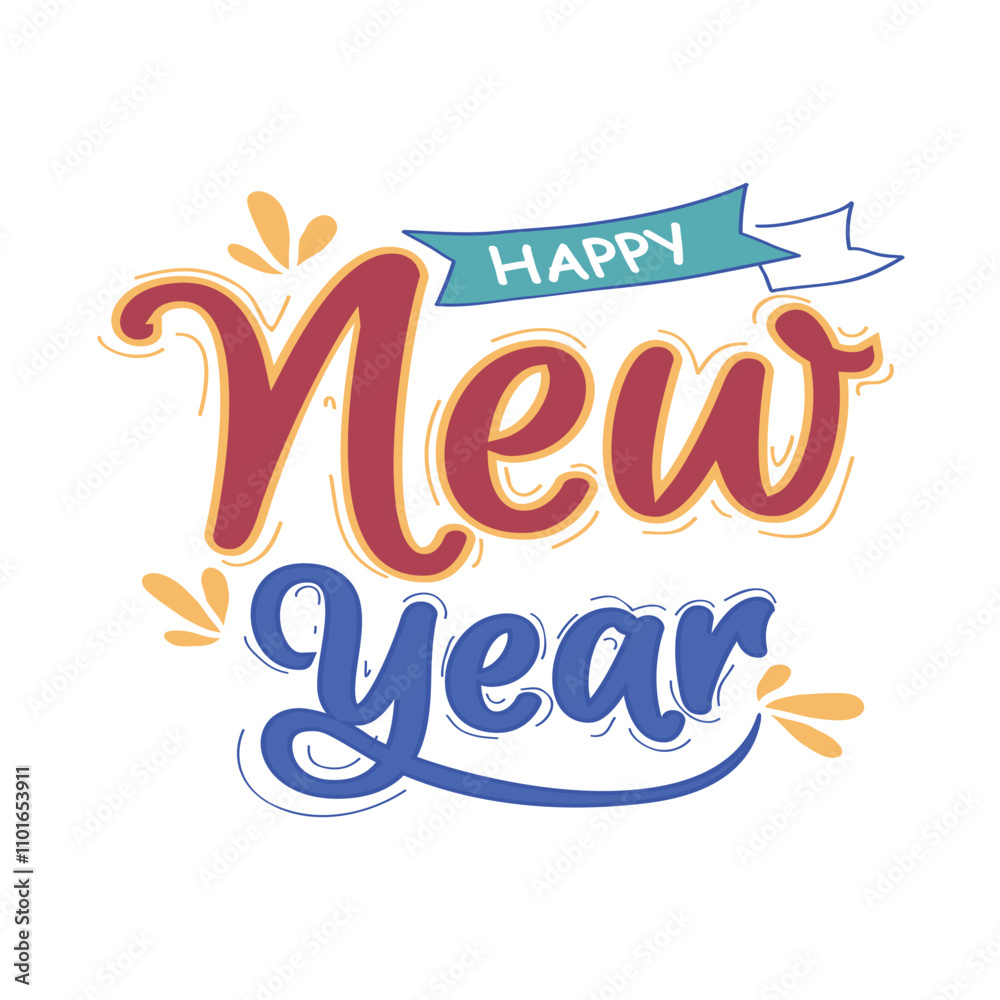 Happy new year 2025 wish t-shirt text typography design Happy new year 2025 wish t-shirt text typography design
