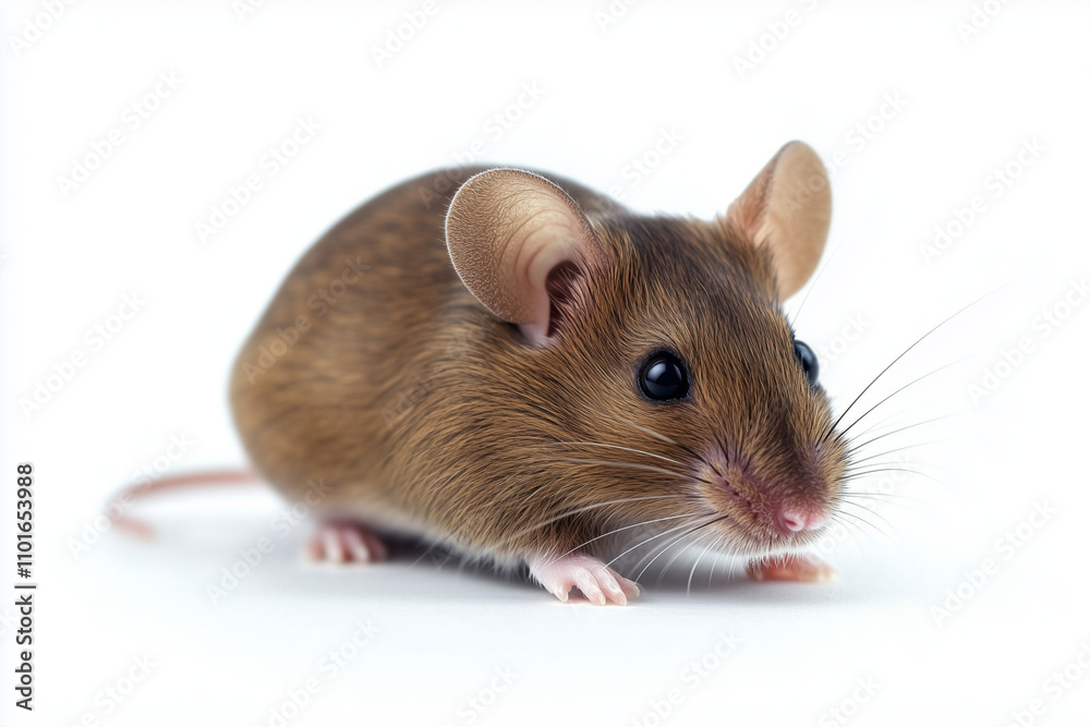 Selective focus mice isolated on white background, Close up shot tiny rat on white. Selective focus mice isolated on white background, Close up shot tiny rat on white.