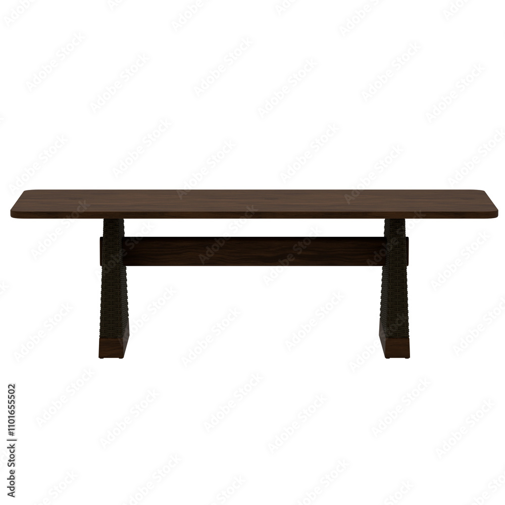 3d render rectangular table with transparent background 3d render rectangular table with transparent background