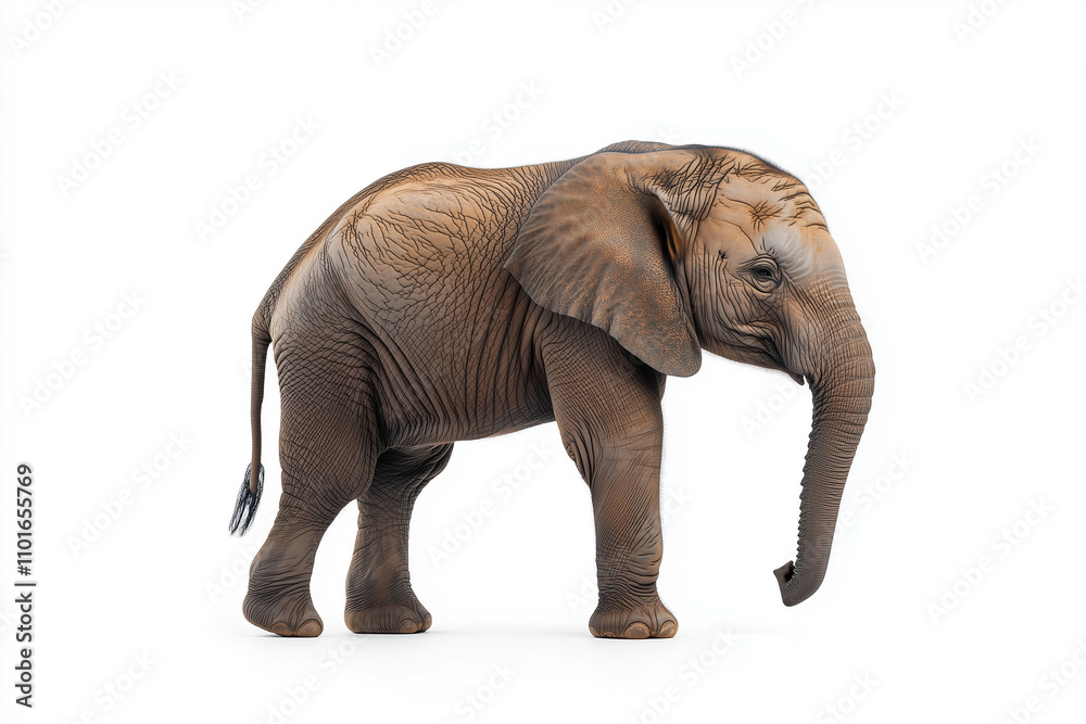 Whole body massive elephant in safari zoo isolated on white background, Africa elephant on white. Whole body massive elephant in safari zoo isolated on white background, Africa elephant on white.