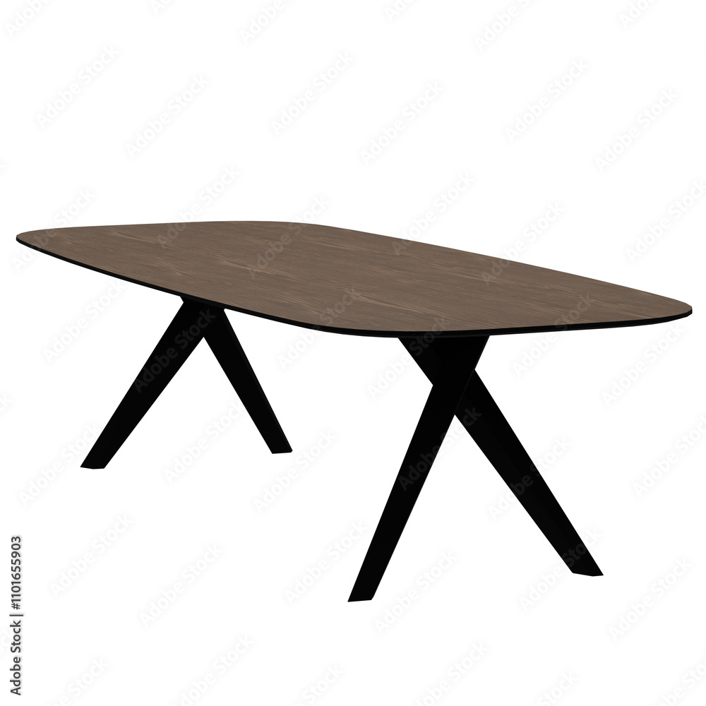 3d render rectangular table with transparent background 3d render rectangular table with transparent background