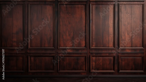 Dark wood paneling creates a rich, classic backdrop. Perfect for elegant designs.