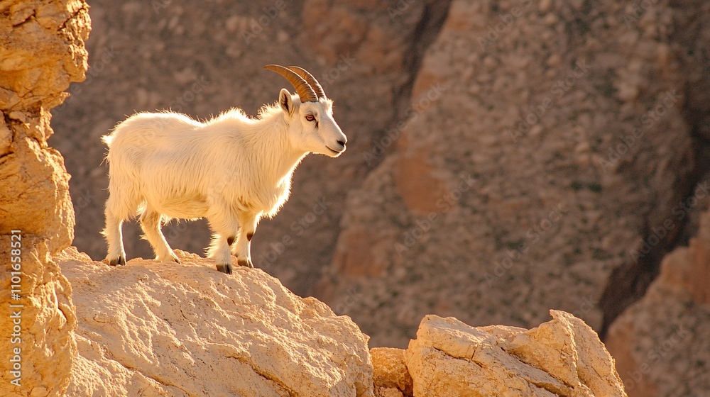 2409_060. A nimble mountain goat surrounded by steep cliffs, showcasing a sure-footed climb in a vibrant outdoor setting. This image captures the essence of adventure and happiness in nature 2409_060. A nimble mountain goat surrounded by steep cliffs, showcasing a sure-footed climb in a vibrant outdoor setting. This image captures the essence of adventure and happiness in nature