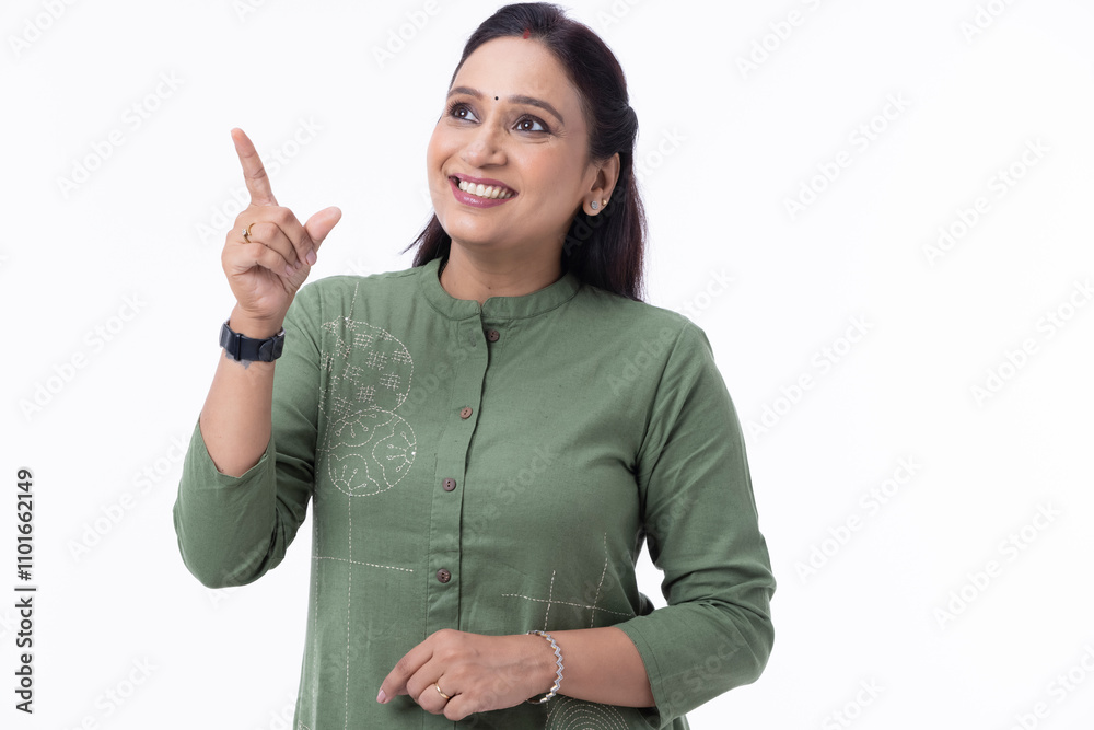 Portrait of young woman on white background Portrait of young woman on white background