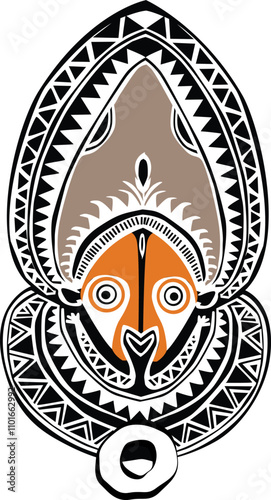 Sepik, Papua New Guinea  mask pattern design