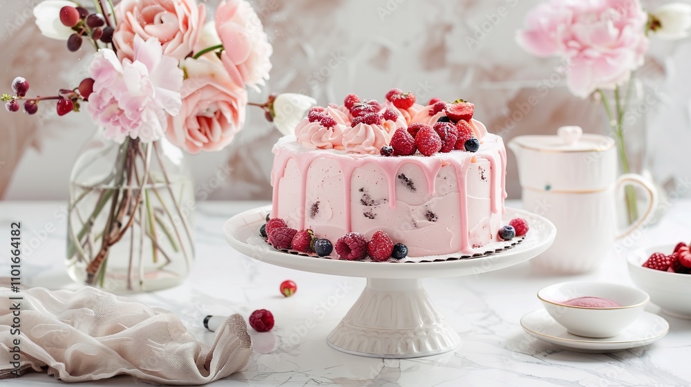 Photography of a close-up of a plate with a slice of birthday cake, adorned with sprinkles and a small birthday candle, set on a decorated table with other party treats for the birthday celebration Photography of a close-up of a plate with a slice of birthday cake, adorned with sprinkles and a small birthday candle, set on a decorated table with other party treats for the birthday celebration