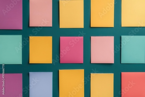 Workplace engagement board flat design top view employee satisfaction theme 3D render vivid