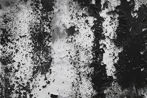 Wallpaper Mural Worn-out Wall Pattern with Gritty Black and White Texture Torontodigital.ca