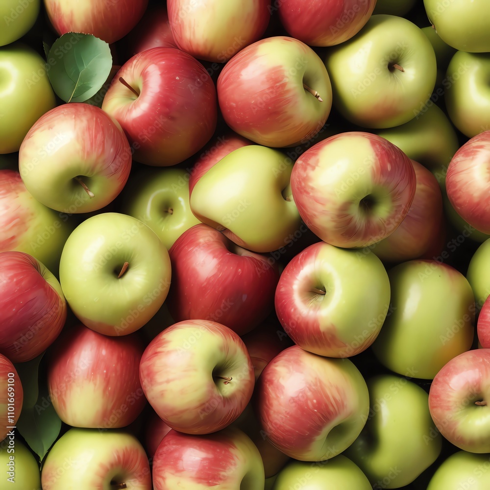 A Bountiful Harvest of Red and Green Apples A Bountiful Harvest of Red and Green Apples