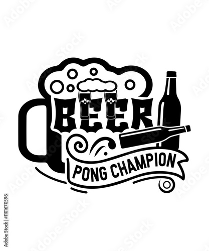 beer pong champion svg