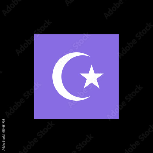 Canvas Print Crescent and Star