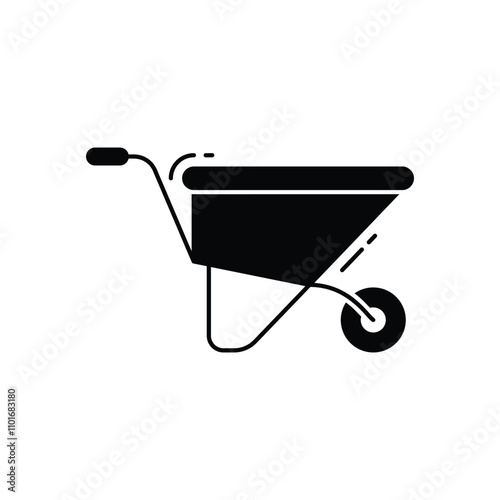 Wheelbarrows vector icon
