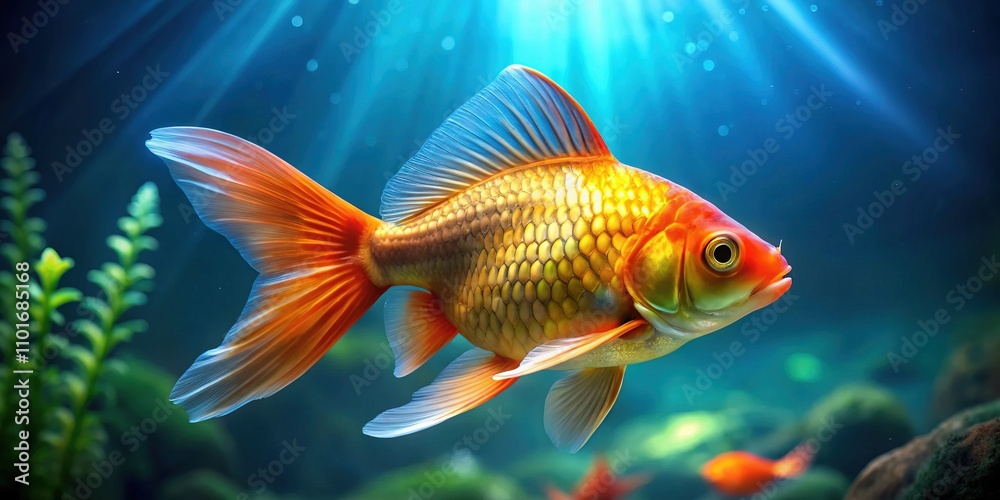 Elegant Sea Goldie, Aerial Tank Shot Elegant Sea Goldie, Aerial Tank Shot