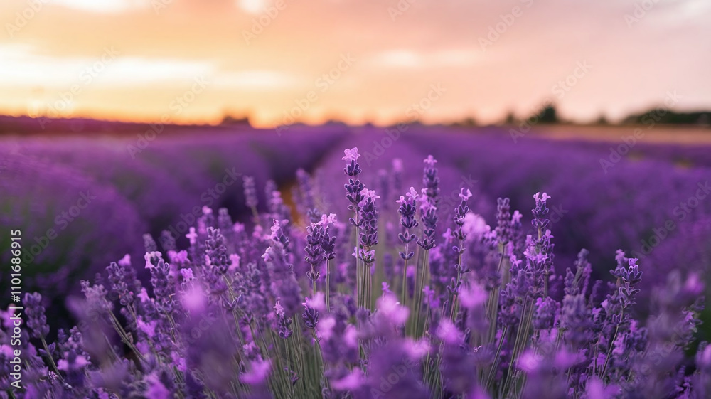 Lavender Field Farm at Sunset Lavender Field Farm at Sunset