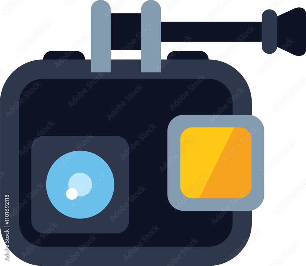 Action camera is recording exciting moments, perfect for illustrating concepts of adventure and outdoor activities