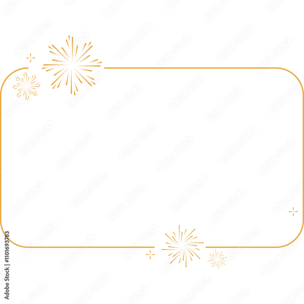 Obraz premium Firework Decorative Frame