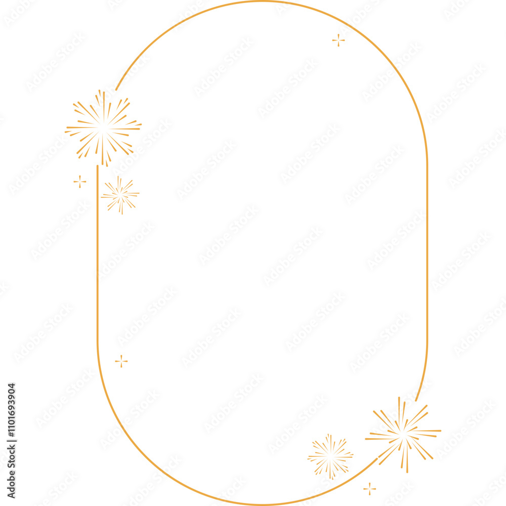 Obraz premium Firework Decorative Frame