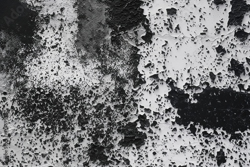Wallpaper Mural Distressed Wall Texture in Gritty Black and White Pattern Torontodigital.ca