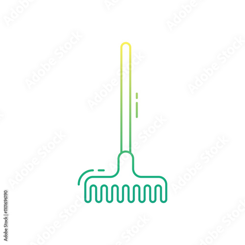 Rake vector icon