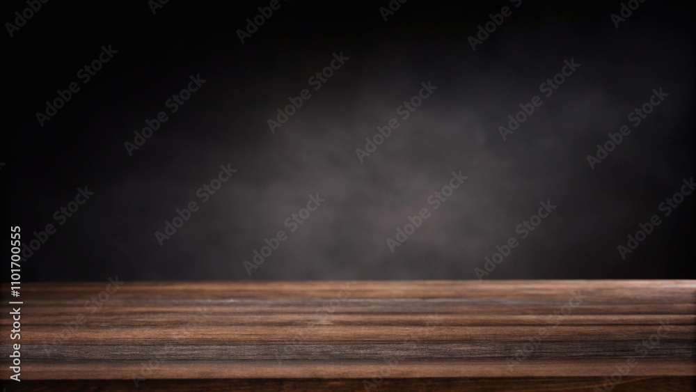 An old wooden table is set against a dark background, with smoke gently rising, adding an air of intrigue. An old wooden table is set against a dark background, with smoke gently rising, adding an air of intrigue.