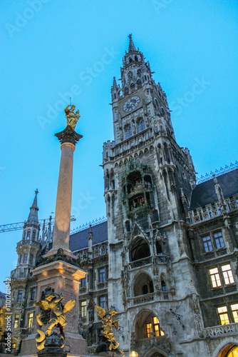 New Town Hall in Marienplatz, Munich, Germany photo