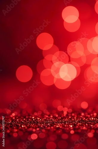 Wallpaper Mural Red festive background with sparkling glitter and bokeh, creating a magical holiday atmosphere Torontodigital.ca
