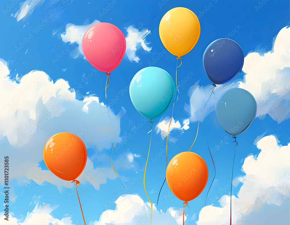 Colorful Balloons in the Sky Colorful Balloons in the Sky