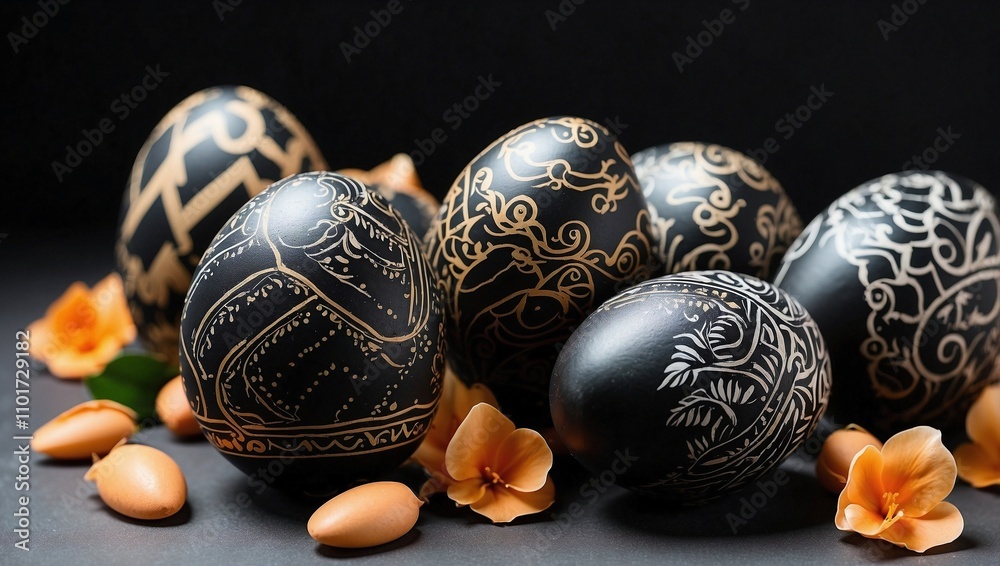 Stunning Black Easter Eggs with Art Stunning Black Easter Eggs with Art