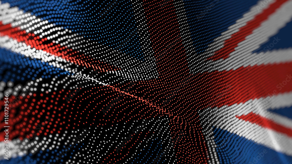 UK United Kingdom digital technology flag