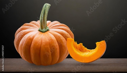 Fresh, Vibrant Vegetable Pumpkin on Transparent Background â€“ High-Resolution Image Perfect for Culinary, Seasonal, or Agricultural Design Projects photo