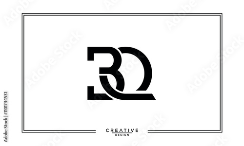 BQ, QB, B, Q, Abstract Letters Logo Monogram