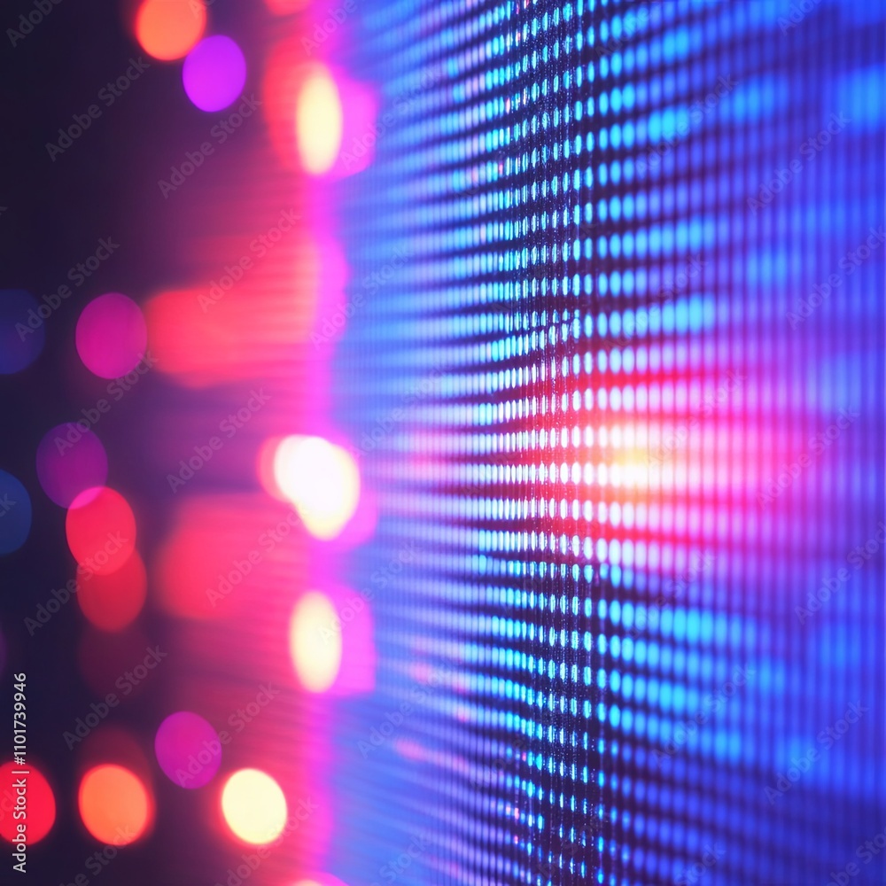 CloseUp LED blurred screen. LED soft focus background. abstract background ideal for design.