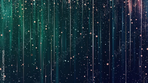 New Year Emerald Green to Deep Navy Gradient, with a rich emerald green  fading into a deep navy blue , featuring tiny rose gold and silver sparkles
