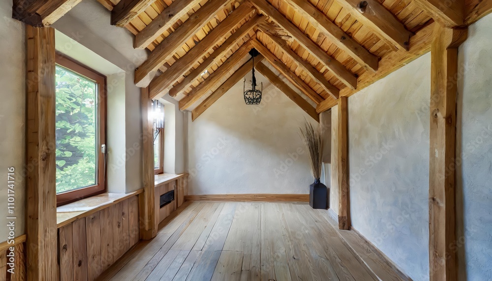 Rustic Wall and Timber Beam Ceiling in Country House Hallway, Highlighting Timeless Elegance and Traditional Craftsmanship with Warm Wooden Accents and Textured Walls for a Cozy Ambiance Rustic Wall and Timber Beam Ceiling in Country House Hallway, Highlighting Timeless Elegance and Traditional Craftsmanship with Warm Wooden Accents and Textured Walls for a Cozy Ambiance