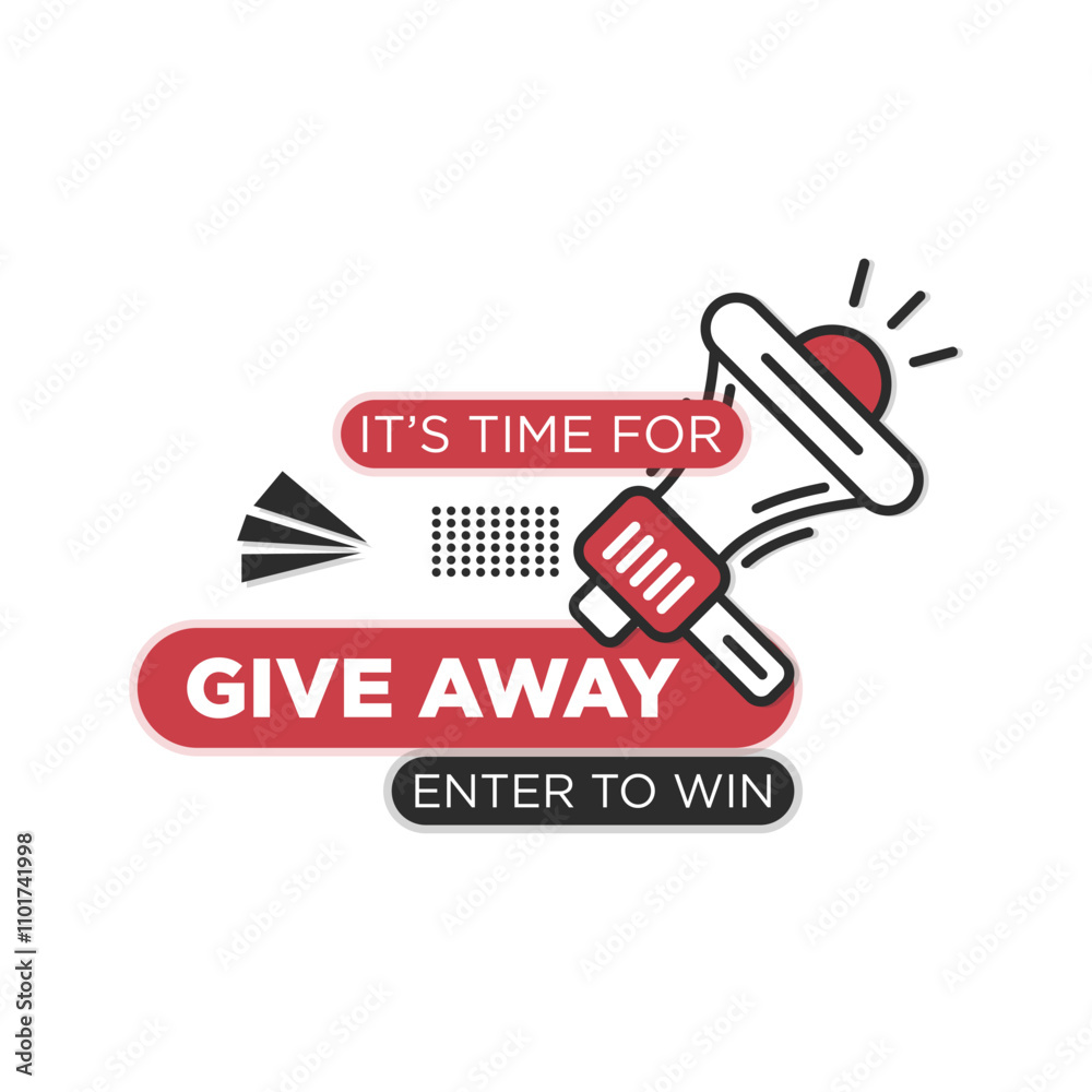 Giveaway and enter to win a banner symbol design template with promotion icon Giveaway and enter to win a banner symbol design template with promotion icon