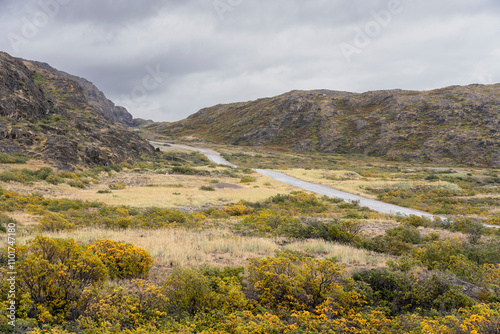 Hills and mountains on the Arctic Circle Trail which links Kangerlussuaq and Sisimiut, Greenland