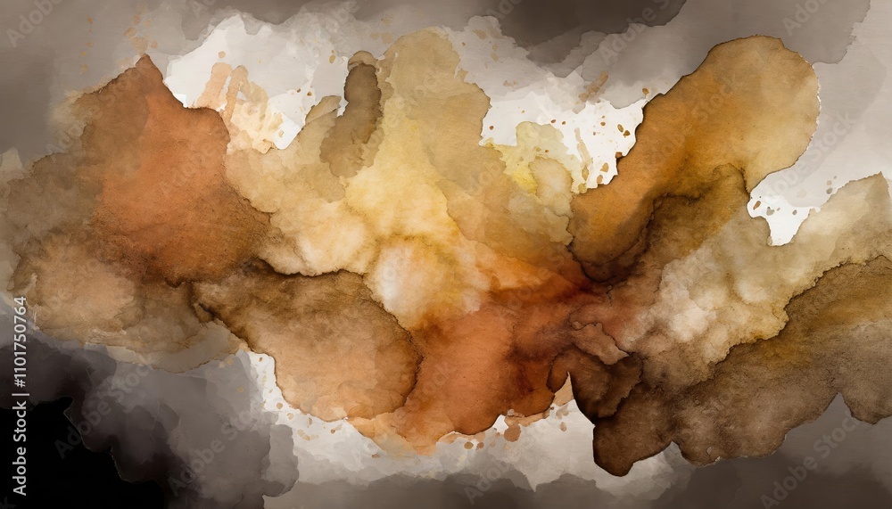 Delicate Watercolor Brown Stain with Transparent Background â€“ High-Quality .jpg Design for Creative Projects, Crafting, and Digital Art Applications in Modern and Rustic Aesthetic Styles